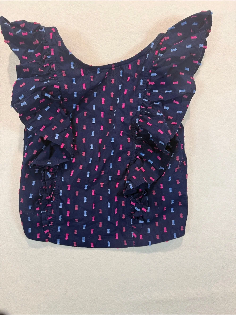 GAP Kids Navy Flutter Sleeve Crop Top (Sz XL) Skirt (Sz L) Set WW